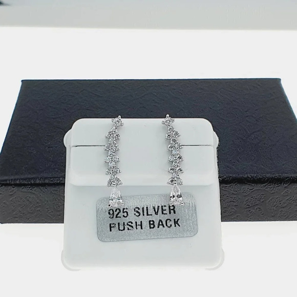 925 sterling silver luxury CZ earrings for women/girls, Best forRJUS2204 - Picture 3 of 9